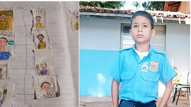 Un nene de ocho años hizo su propio álbum de figuritas del mundial