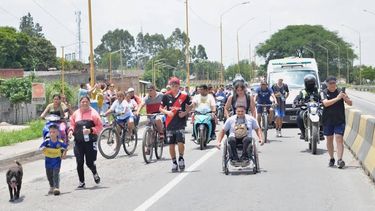 rene barrionuevo ya llego a los pies de la virgen del valle