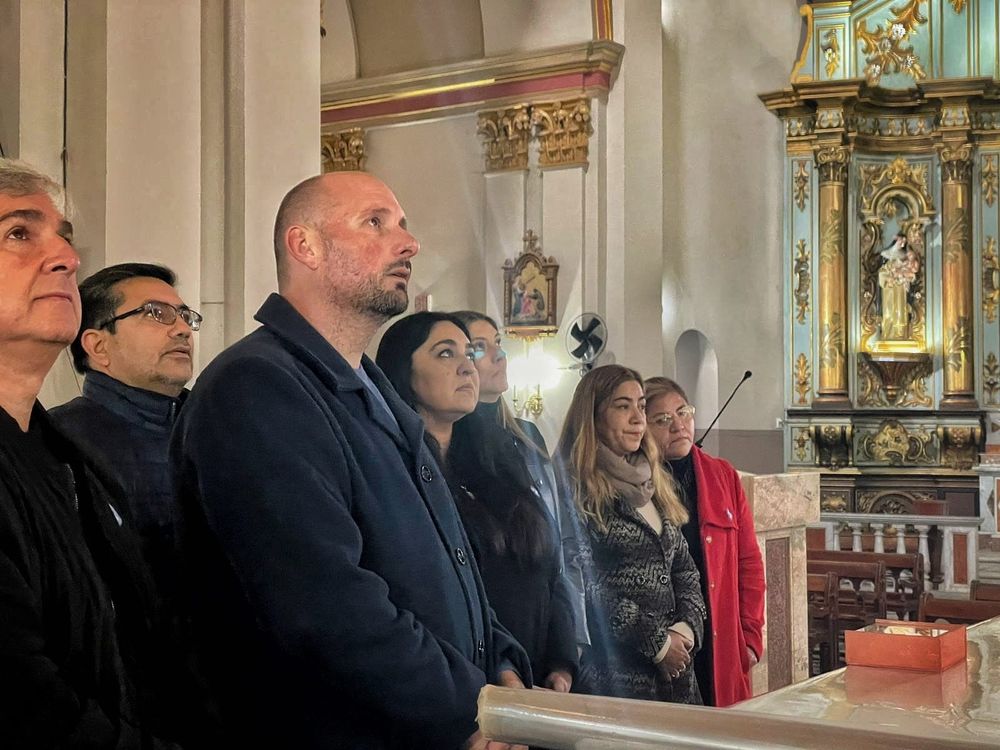 Alfredo Marchioli, ante la Virgen del Valle.&nbsp;
