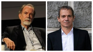 Javier González Fraga, expresidente de Banco Nación, y su vice, Lucas Llach.