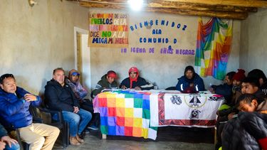 Jorge Moreno en la asamblea de los pueblos originarios.&nbsp;