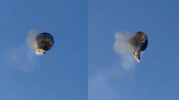 Un globo aerostático se prendió fuego y cayó: al menos ocho muertos