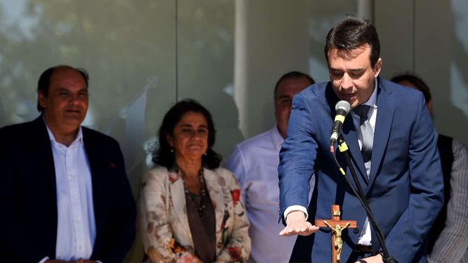 Al ruedo electoral. El ministro de Gobierno, Fernando Monguillot, debuta como candidato a la cabeza de la oferta oficialista.