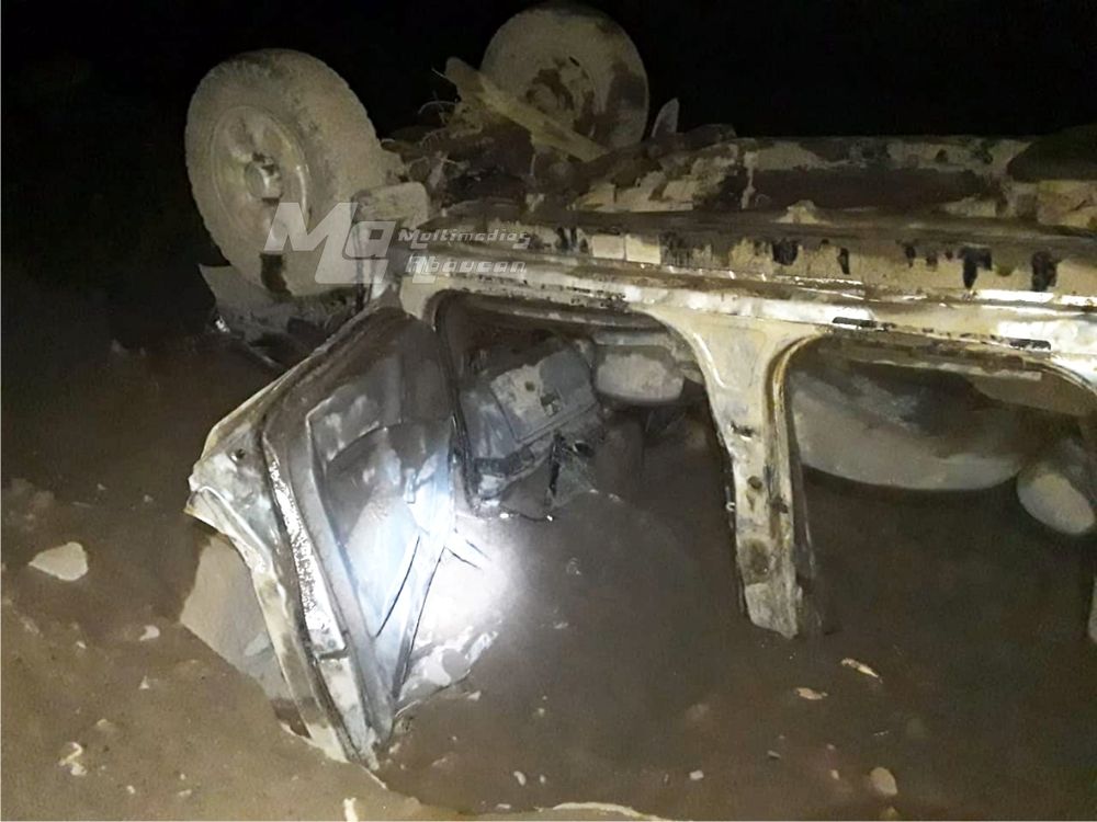 Tragedia. La camioneta fue arrastrada más de 400 metros por la corriente.&nbsp;