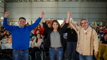 Candidatos. Guillermo Ferreyra, Alejandra Benavidez y Raúl Jalil.&nbsp;