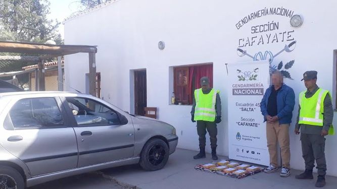 Gendarmería Nacional secuestró ocho kilos de cocaína en Salta