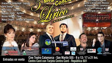 El 3° Mega Concierto Lírico contará con casi 70 artistas en escena