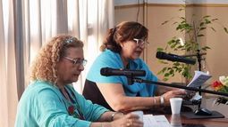 Amalia Buendader, durante su exposición