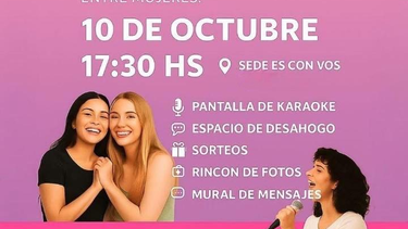 octubre rosa: invitan al encuentro mujeres con voz/s en la sede es con vos