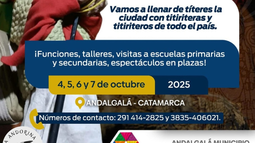 Andalgalá: se realizará el 1° Encuentro de Títeres Andantes