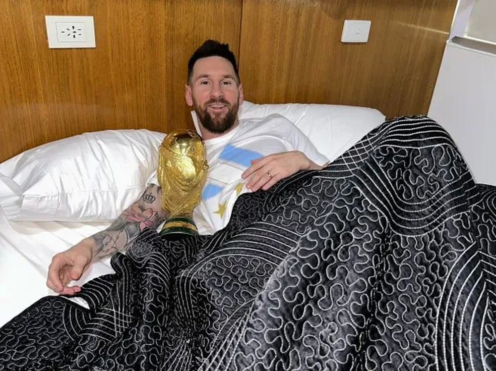 Sueño cumplido. Lionel Messi con la Copa del Mundo.&nbsp;