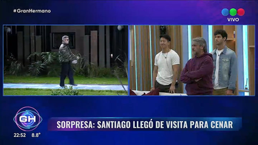 santiago del moro ingreso a la casa de gran hermano y provoco la emocion de todos los jugadores