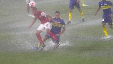 independiente y boca quedaron a mano bajo un diluvio