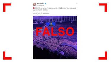 No, esta foto no muestra a 120.000 personas en La Derecha Fest; es un show de Taylor Swift