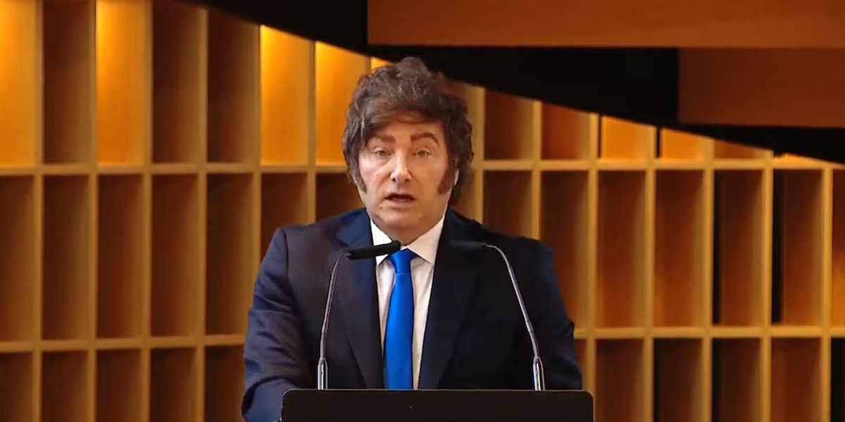 Javier Milei participa de la inauguración de las nuevas oficinas de Corporación América. Javier Milei participa de la inauguración de las nuevas oficinas de Corporación América.