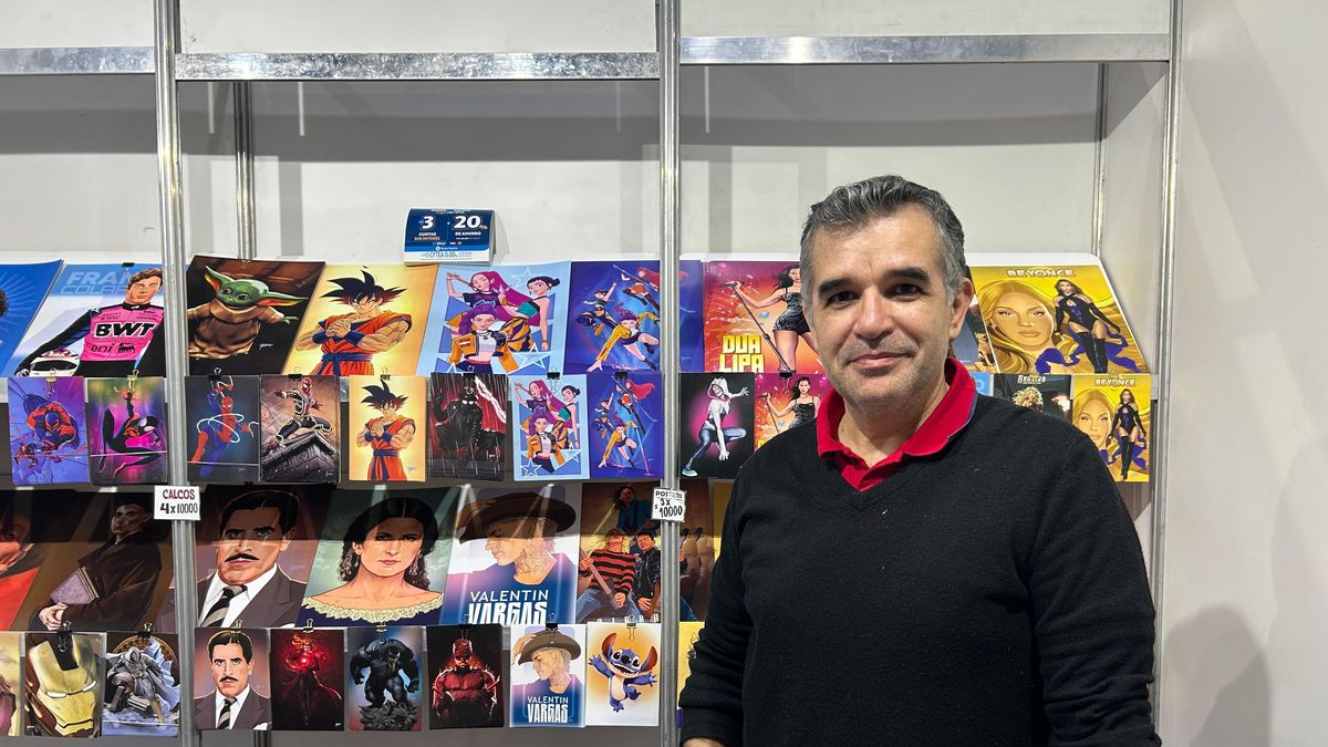 Pablo Martinena participa de la Feria del Libro y muestra en vivo su técnica de dibujo
