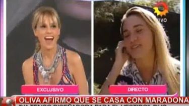 rocio oliva aseguro que se casa con maradona