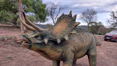 escultor andalgalense avanza en la creacion de un parque jurasico en tucuman
