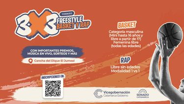 Están abiertas las Inscripciones para el Torneo 3x3 de Básquet y Batalla de Rap