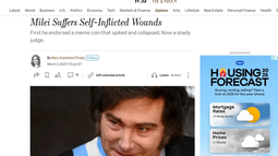 Duras críticas de The Wall Street Journal a Javier Milei