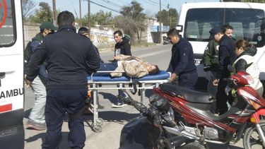 Motociclista fracturada tras un choque frontal