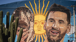Conocé el gran mural de Messi que se está haciendo en Capital