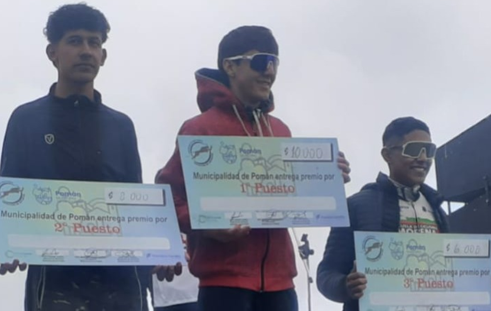 Podio del “Desafío Ruta 14 – La Cumbre del Ambato”.