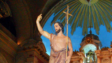 actos en honor a san juan bautista con misa y procesion en el centro