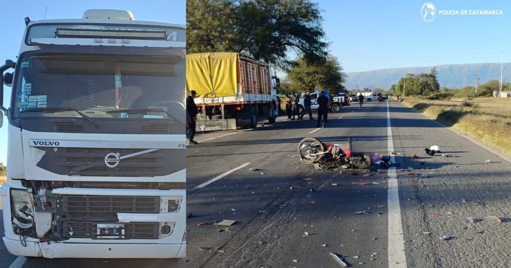 Desastre. La moto fue arrastrada aproximadamente 30 metros.