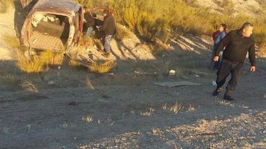 Tremendo vuelco de un utilitario en La Cébila