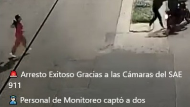 Atraparon a dos arrebatadores gracias a las cámaras de seguridad