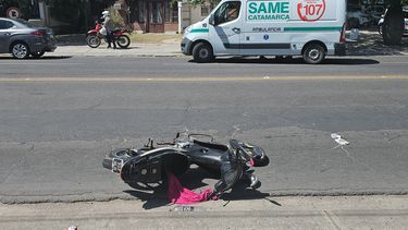 un motociclista resulto herido en un accidente vial