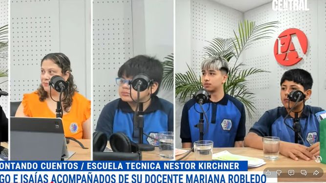 Estudiantes. Visitaron Mañana Central para hablar del proyecto.