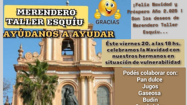 piden colaboracion para celebrar la  navidad en el merendero franciscano