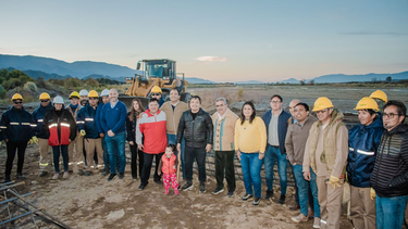 se trabaja a buen ritmo en las obras de los puentes sobre el rio santa maria 