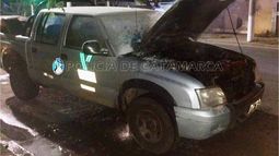 Se incendió una camioneta de Vialidad Provincial