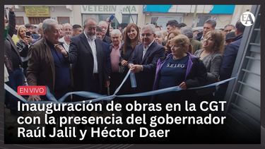Inauguración de obras en la CGT con la presencia del gobernador Raúl Jalil y Héctor Daer