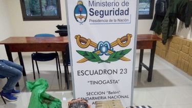Secuestraron 103 kilos de hojas de coca en el ingreso a Belén