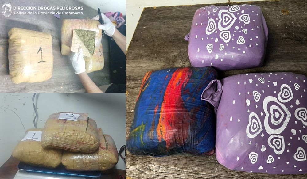 Marihuana. Estaba oculta en tres piñatas de cumpleaños.