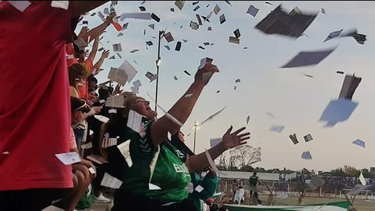 En la tribuna. La foto que eligió la cuenta de San Martín para comunicar el fallecimiento de su hincha.&nbsp;