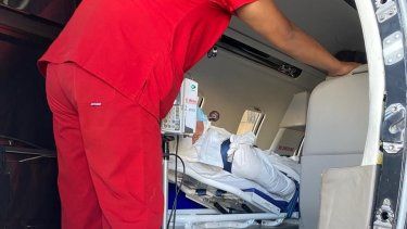 Doble vuelo en operativo sanitario para trasladar a persona que sufrió un grave accidente