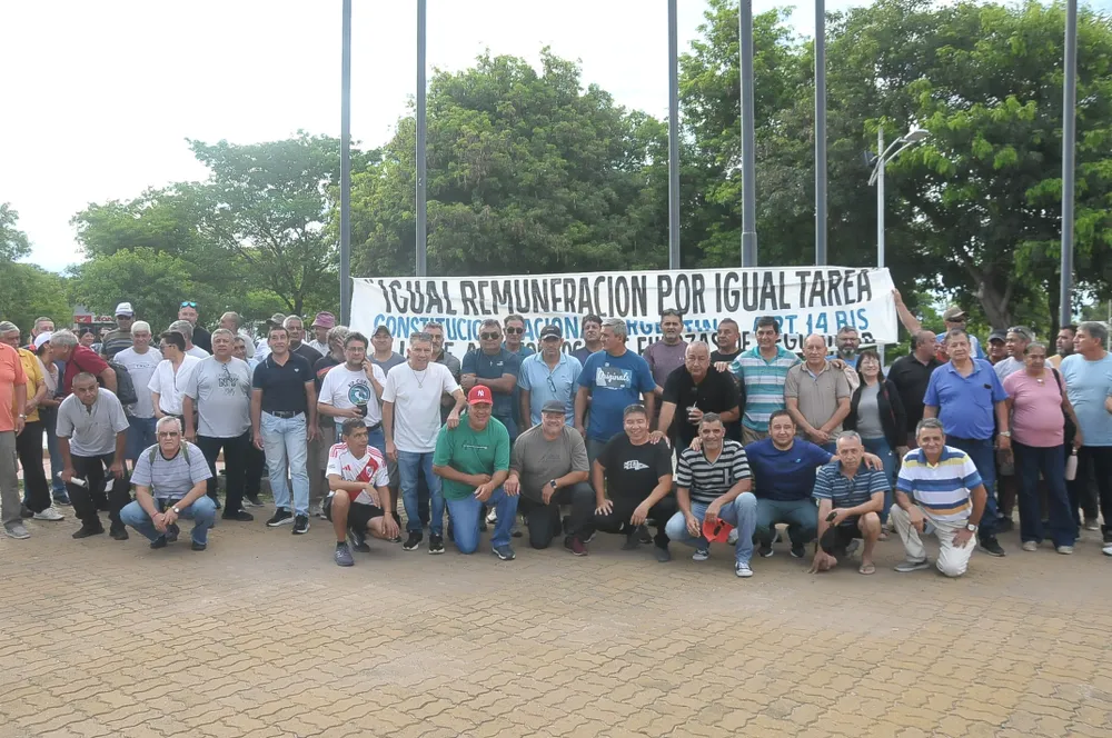 Concentración llevada adelante el lunes en el Parque de los Niños.&nbsp;