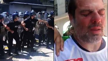 El Gobierno reprimió una marcha de estatales al Ministerio de Capital Humano