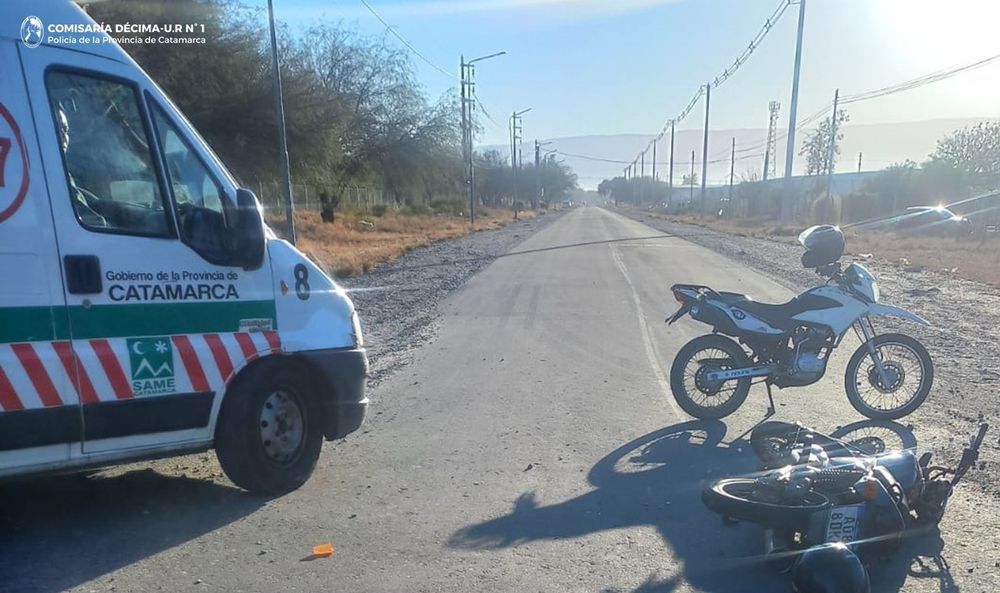 Un motociclista resultó herido tras protagonizar un accidente vial en Capital