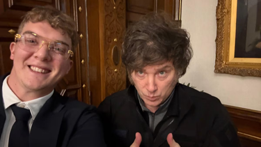 Hayden Davis, fundador de Kelsier empresa que impulsó la criptomoneda $LIBRA, junto al presidente Javier Milei,