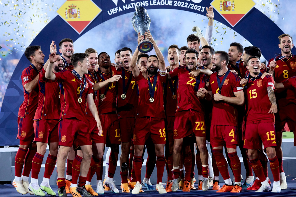 Festejos del campeón. España.