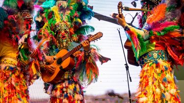 Comparsas en la Fiesta del Poncho.&nbsp;