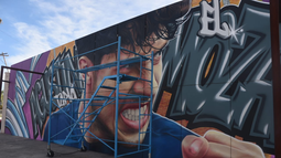 El mural de Agustín Tapia entra en su tramo final