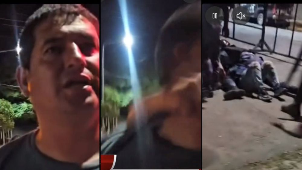 El momento en que Claudio Rafael fue agredido.