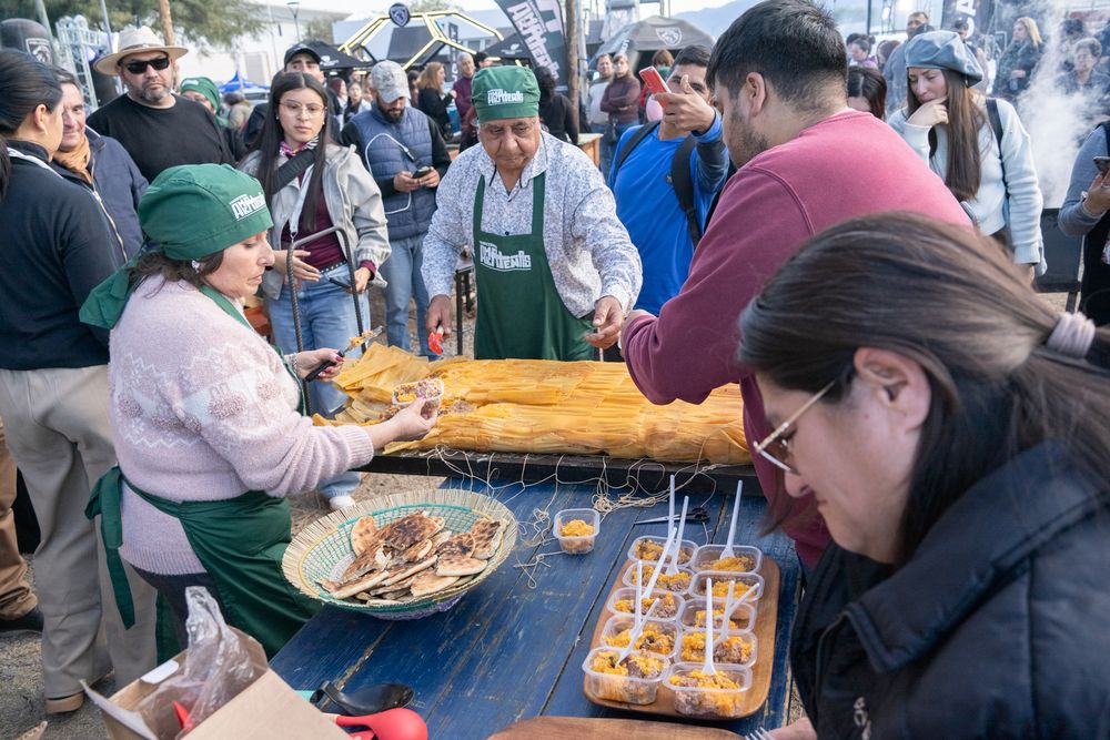 Tamal. Utilizaron más de 20 kilos de zapallo anco para su elaboración.